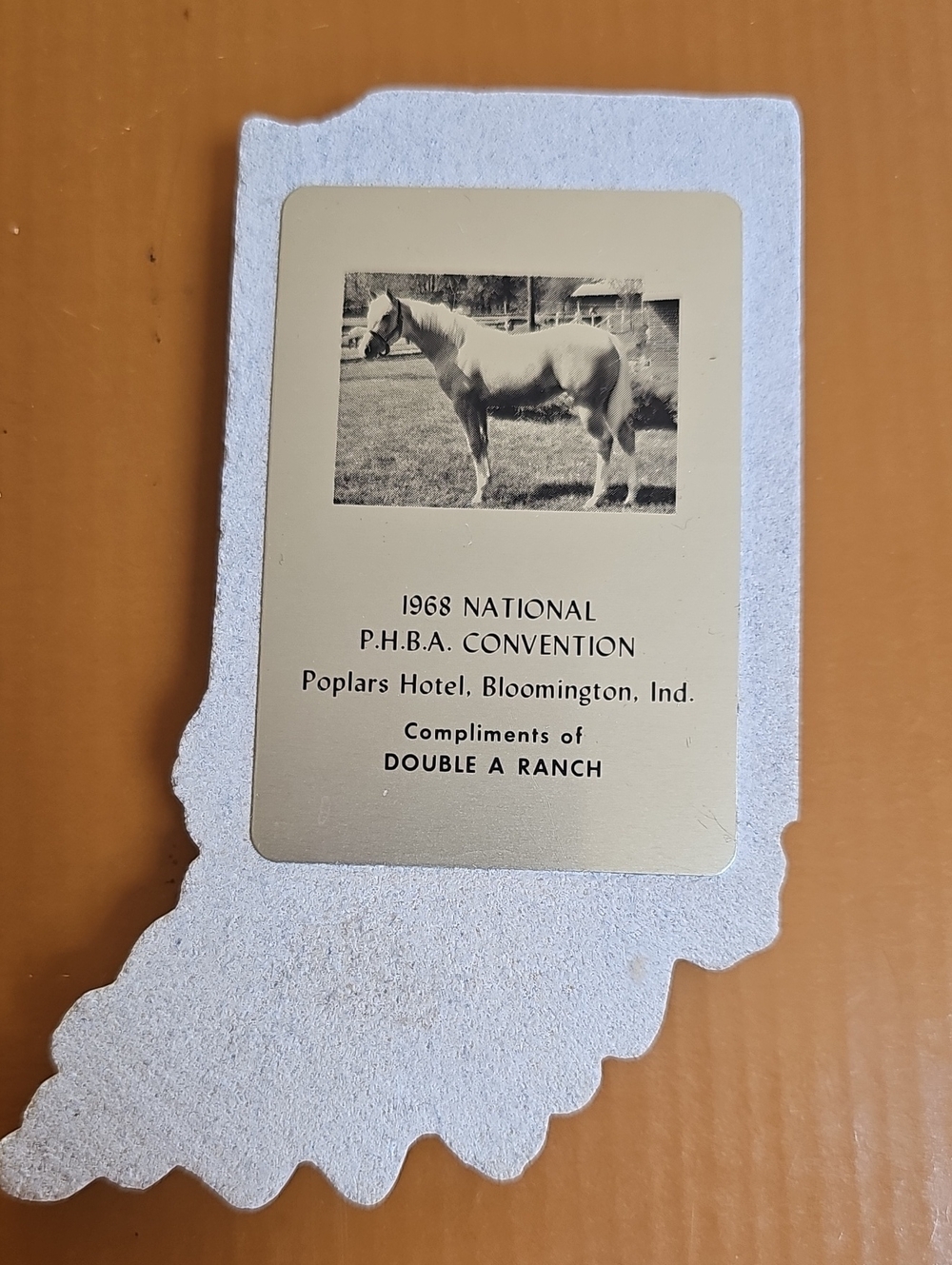 Rare 1968 Palomino Horse Breeders Association Indiana Souvenir Plaque original